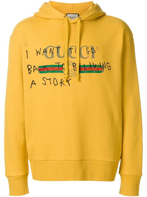 gucci capitan coco hoodie|Gucci Coco Capitán Logo Hoodie in Yellow for Men .